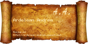 Ardelean Andrea névjegykártya