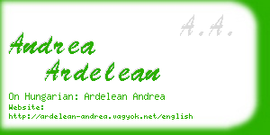 andrea ardelean business card